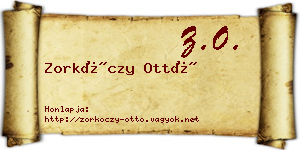 Zorkóczy Ottó névjegykártya